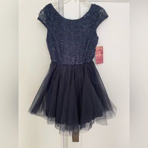 Navy cocktail dress